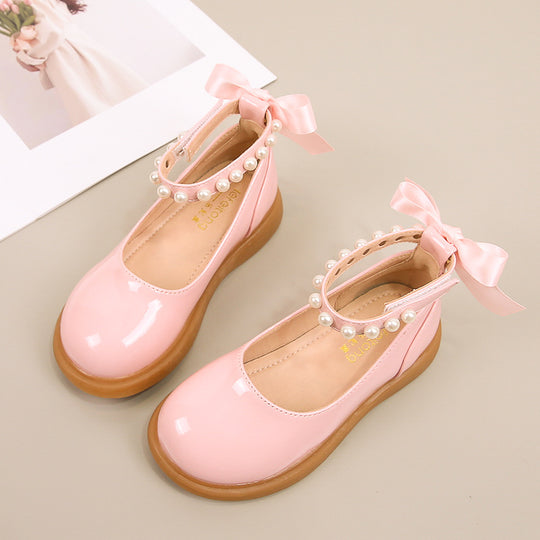 Mädchen Ballerina Schuhe mit Perlen- und Schleifendetail EB