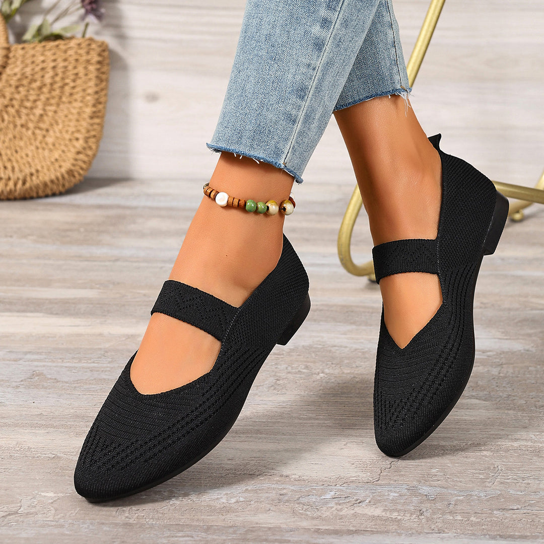 Damen Komfortable Ballerinas mit schickem Gummiband EB