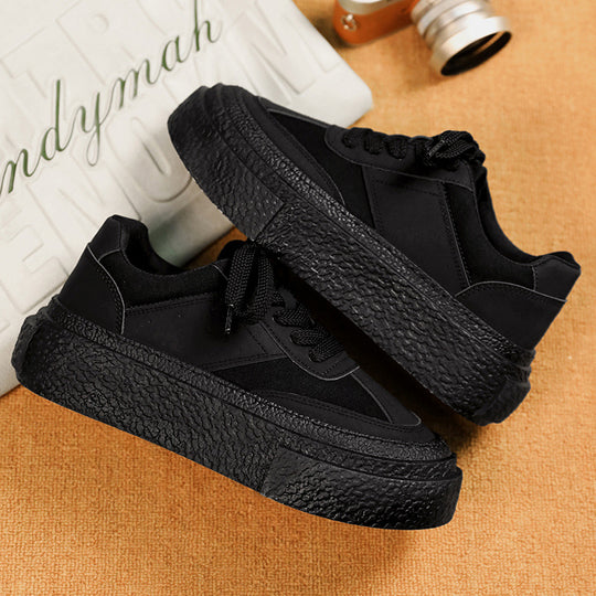 Damen modische Sneaker mit dicker Sohle und atmungsaktivem Obermaterial EB