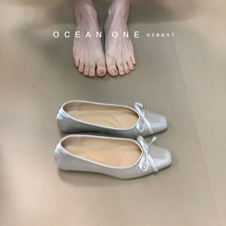Damen Ballerinas mit dekorativem Schleifendetail und elegantem Design EB