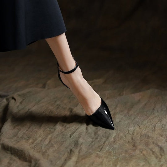 Damen elegante Schnür-Pumps mit spitzem Zehenbereich EB
