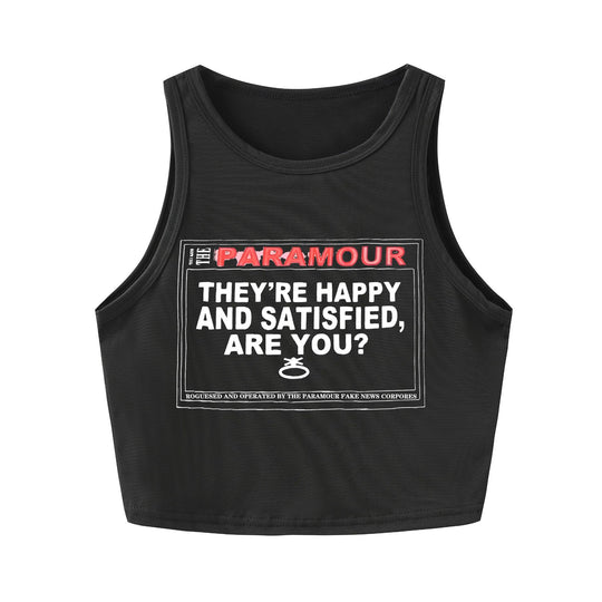 Damen Crop-Top mit kreativem Schriftzug und lässigem Schnitt EB