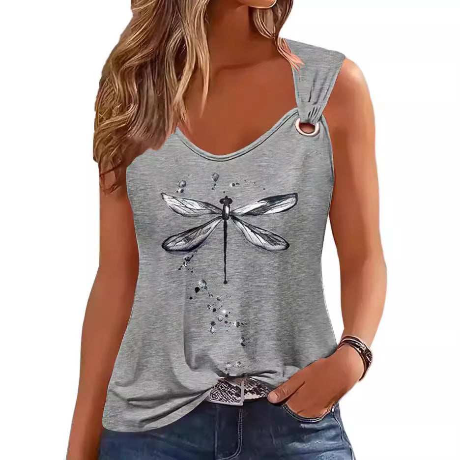 Damen Tanktop mit einzigartigem Grafikdruck und lässigem Schnitt EB