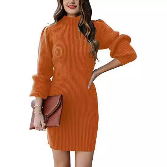 Damen Strickkleid im modernen Rippdesign EB
