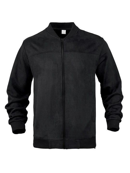 Herren moderne Bomberjacke mit bequemen Bündchen und Reißverschluss EB