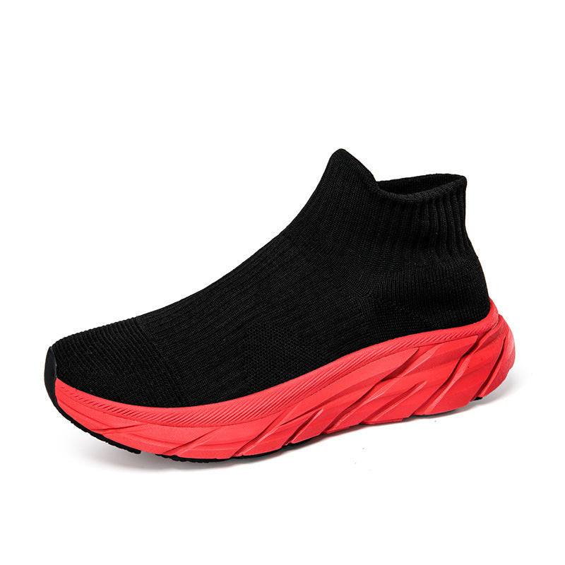 Damen Sportliche Stricksneakers mit hohem Schaft und dämpfender Sohle EB