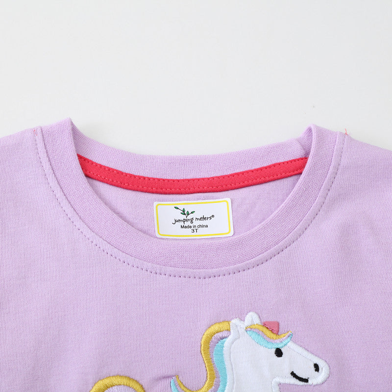 Mädchen Tüllkleid mit feiner Einhorn-Stickerei EB