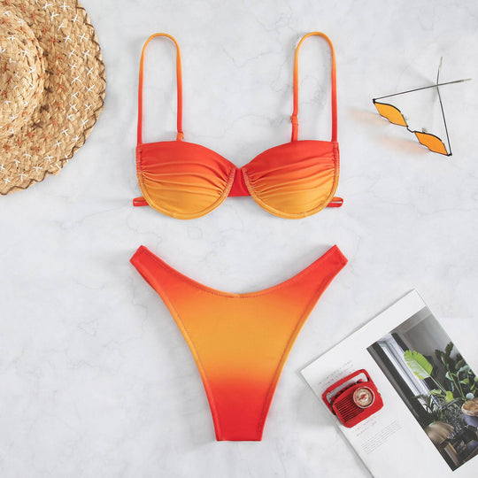 Damen Push-Up Bikini mit innovativem Farbverlauf EB