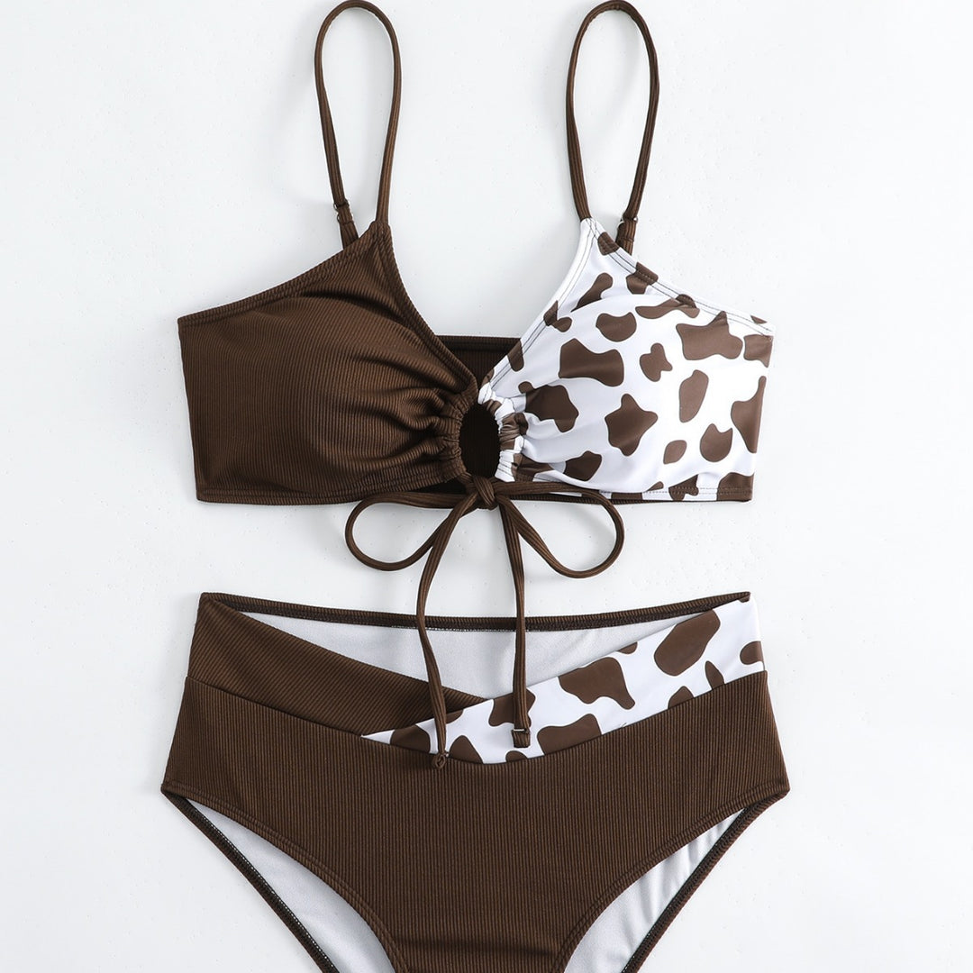 Damen Triangel-Bikini mit verstellbaren Bindebändern und innovativem Design EB