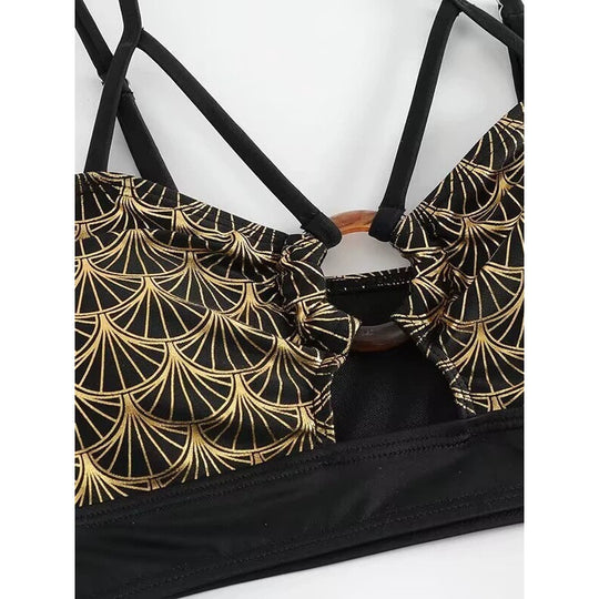 Damen Triangel-Bikini mit elegantem Schnitt und modischen Akzenten EB