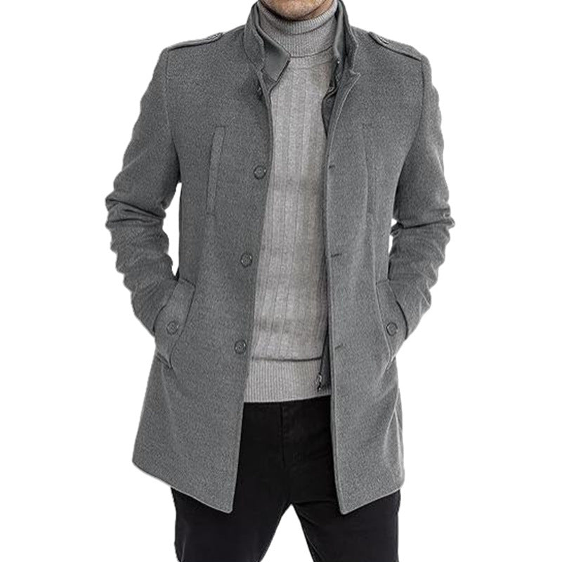 Herren modische Freizeitjacke mit schützendem Kragen und praktischen Seitentaschen EB