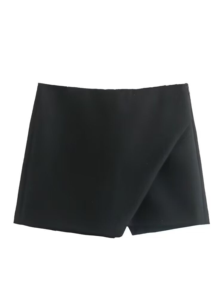 Damen modische Wickel-Shorts aus hochwertigem, elastischem Material EB