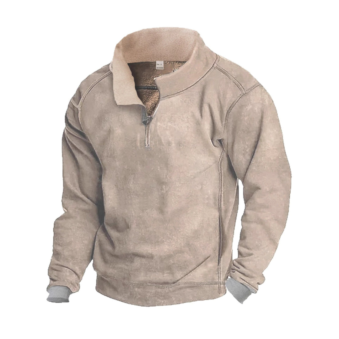 Herren Fleece Sweatshirt mit Stehkragen EB