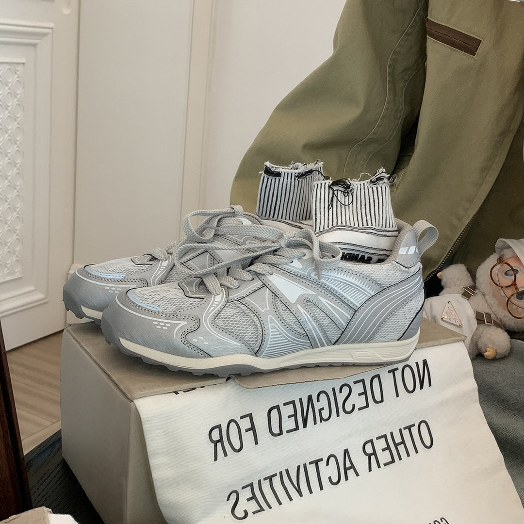 Damen modische Sneakers mit atmungsaktivem Mesh-Obermaterial und rutschfester Sohle EB