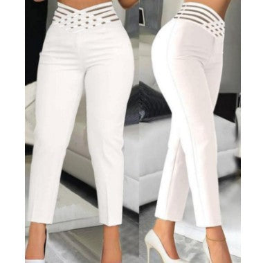 Damen Hochbundhose mit dekorativem Einsatz EB