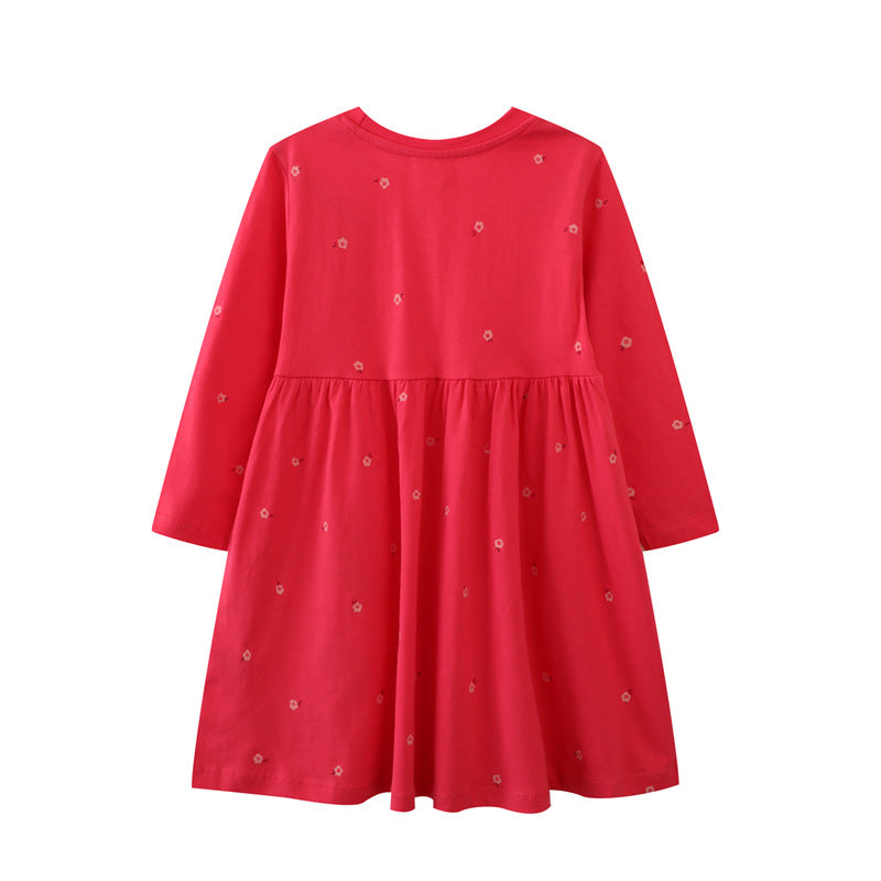 Mädchen Langarmkleid mit bezauberndem Einhorn-Design EB