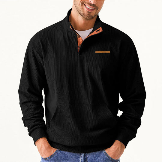 Herren Hochwertiger Pullover mit halbem Reißverschluss und komfortabler Passform EB