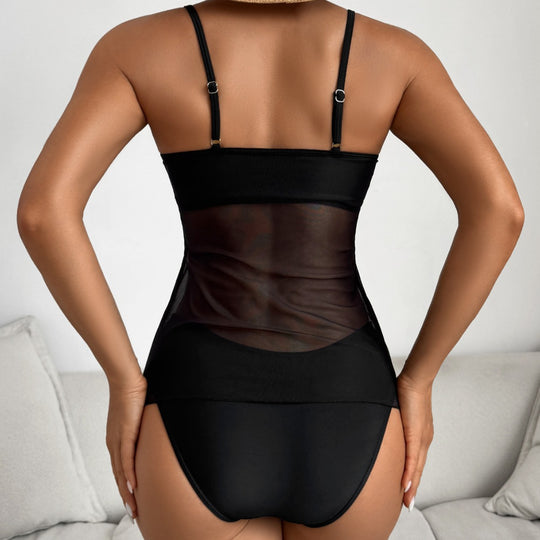 Damen Strandtop mit buntem Grafikdesign und passendem Bikiniunterteil EB