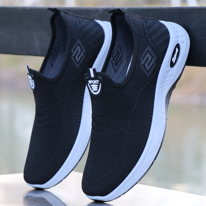 Damen Slip-On Sneakers mit atmungsaktiver Struktur und bequemem Fußbett EB
