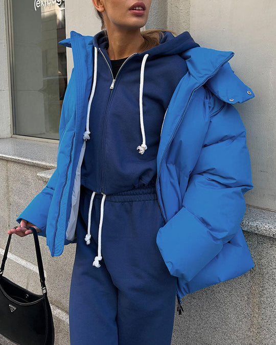 EB | Schönheit Kapuze Lockere Baumwolljacke