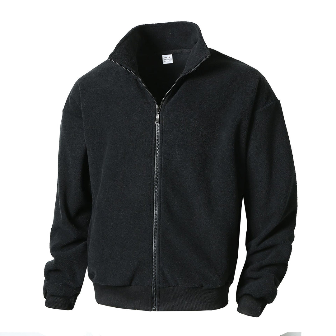 Herren Fleecejacke mit hohem Kragen und durchgehendem Reißverschluss EB