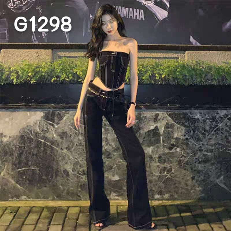 Damen Elegante Corsage-Bluse mit transparenten Ärmeln EB