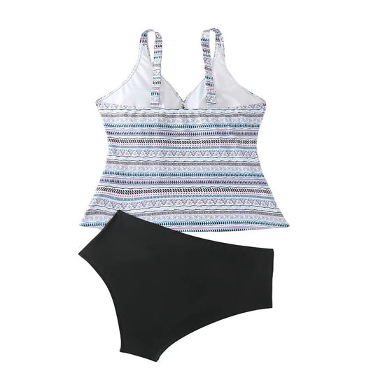 Damen Tankini-Set mit modischem Muster und komfortablem Schnitt EB
