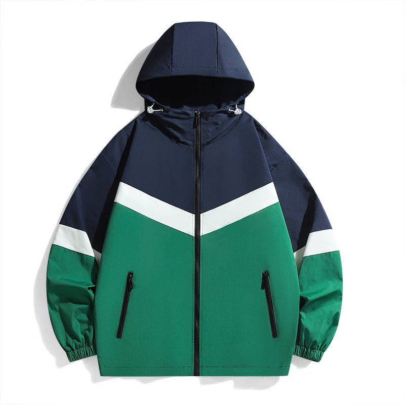 Herren leichte Übergangsjacke mit verstellbarem Kapuzensystem und atmungsaktiven Einsätzen EB