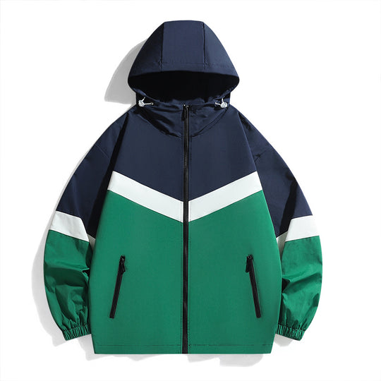 Herren leichte Übergangsjacke mit verstellbarem Kapuzensystem und atmungsaktiven Einsätzen EB