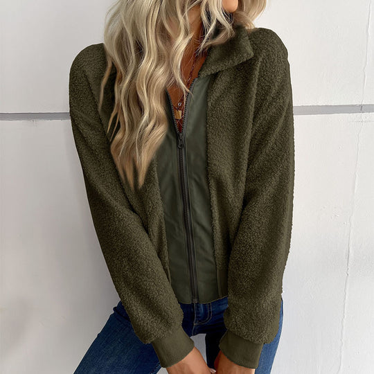 Damen kuschelige Fleecejacke EB