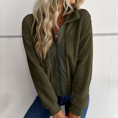 Damen kuschelige Fleecejacke EB