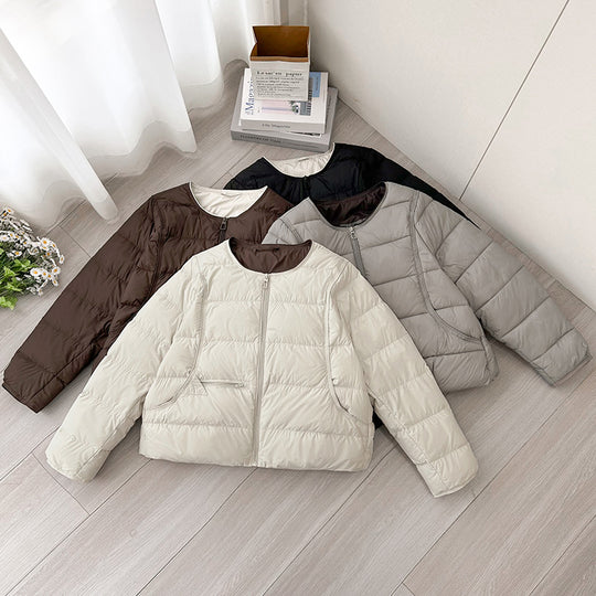 Damen Bequeme gesteppte Freizeitjacke mit hochschließendem Kragen und seitlichen Taschen EB