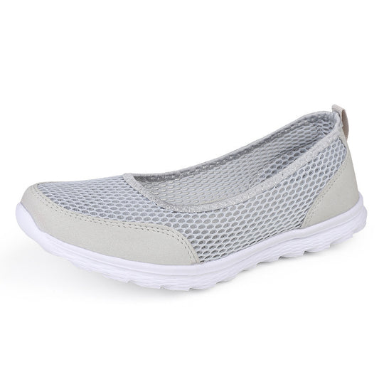 Damen Luftige Slip-On Freizeit-Schuhe mit atmungsaktivem Obermaterial EB
