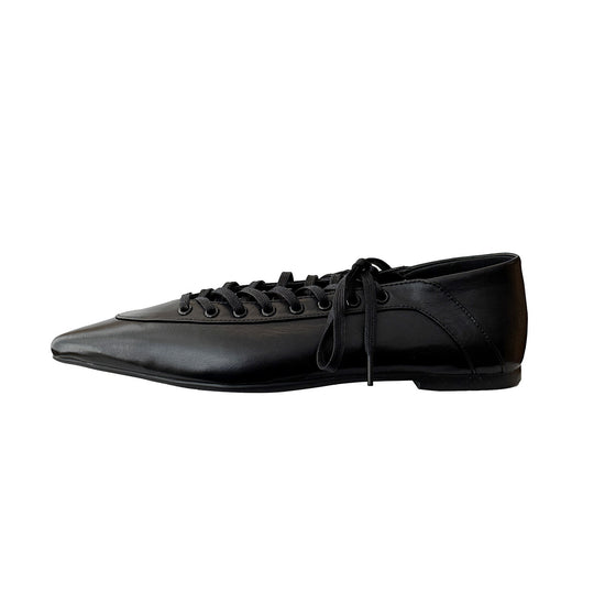 Damen Elegante und modische Schnürschuhe mit spitz zulaufender Form EB