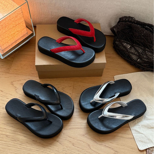 Damen Komfortable Zehentrenner-Sandalen mit ergonomischem Fußbett und rutschfester Sohle EB
