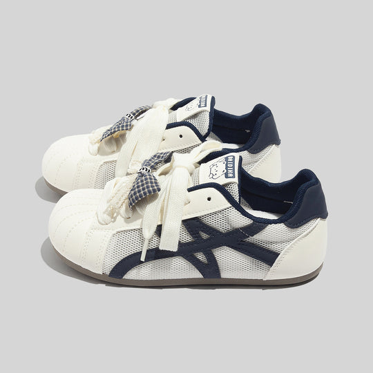 Damen Sportliche Sneakers mit verspieltem Schleifenakzent und atmungsaktivem Mesh-EB