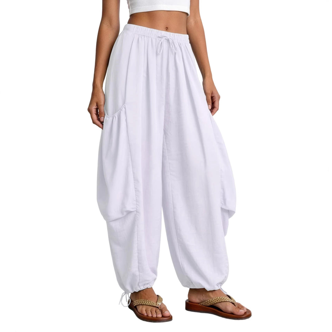 Damen Bequeme Freizeithose mit übergroßen Taschen und elastischem Bund EB