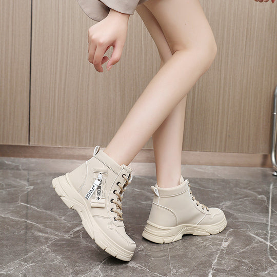 Damen sportliche High-Top Sneakers mit modischem Design und dämpfender Sohle EB