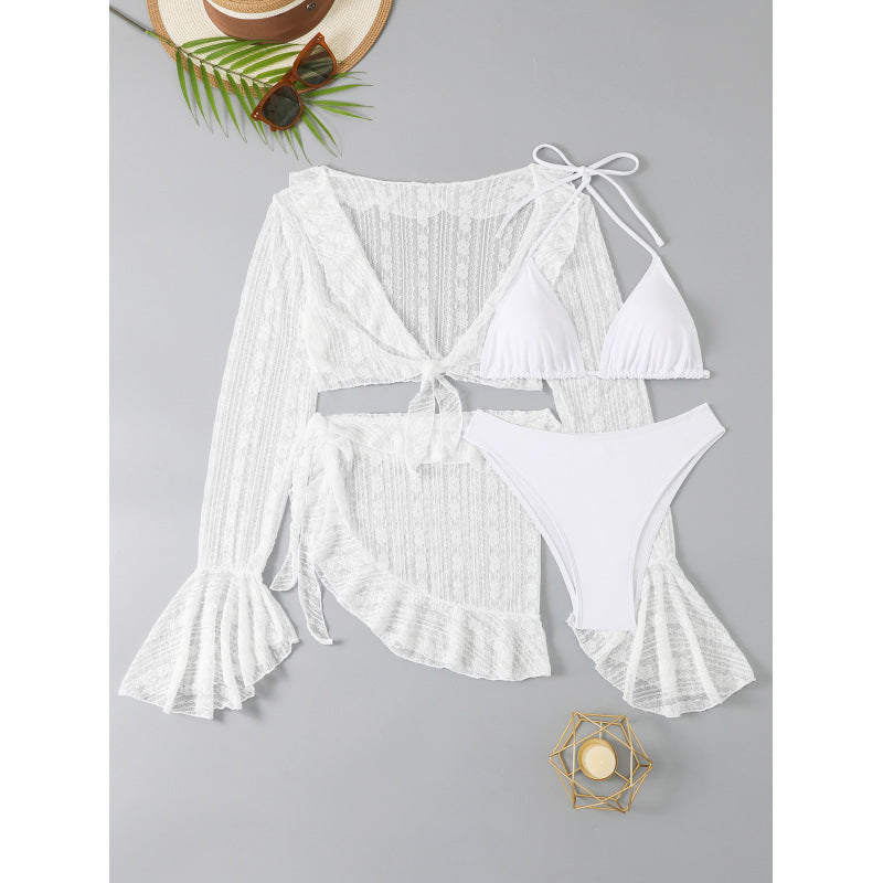 Damen Bikini-Set mit schickem Überwurf und verstellbaren Trägern EB