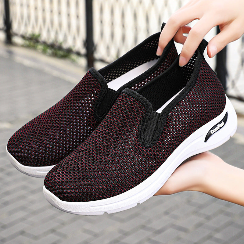 Damen Bequeme Slip-On Sneakers mit atmungsaktivem Obermaterial EB