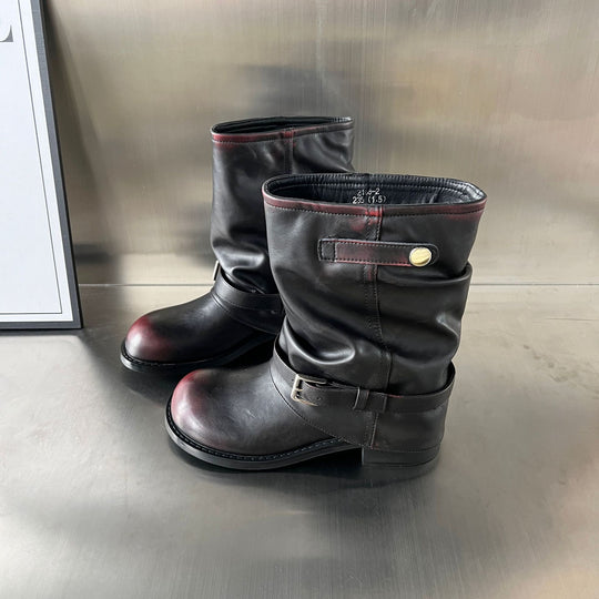 Damen Stiefel mit modischer Schließenverzierung und flexiblem Komfort EB