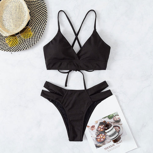 Damen Bikini-Set mit raffinierten Rückenschnürungen EB
