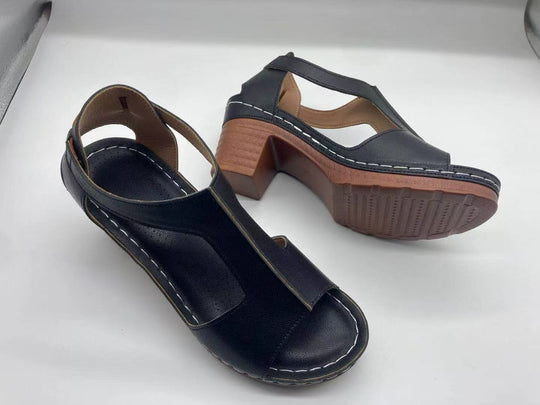 Damen Komfortable Wedge-Sandaletten mit verstellbarem Riemendesign und ergonomischem Fußbett EB