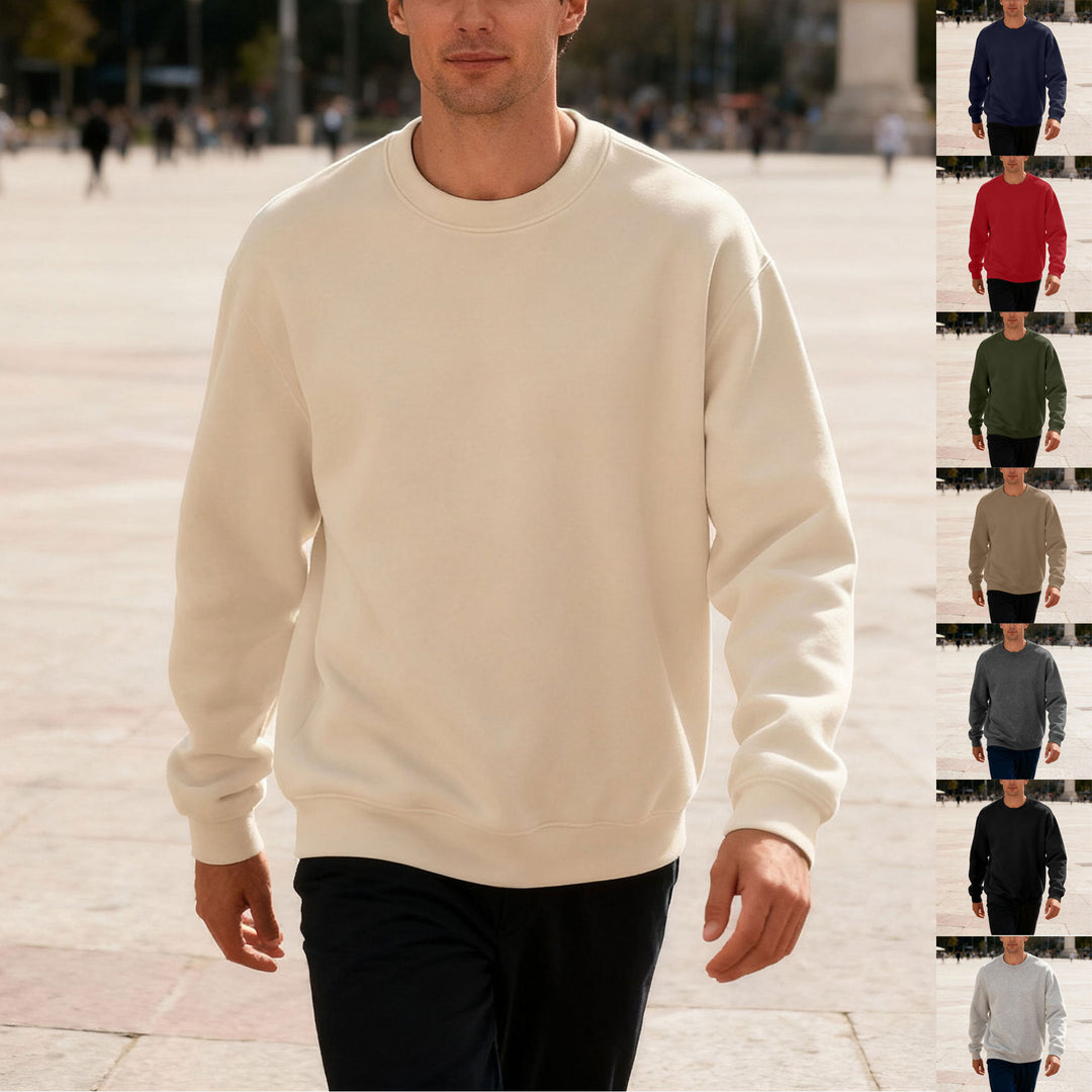 Herren bequemer Sweatshirt mit relaxed-fit Schnitt und elastischen Bündchen EB