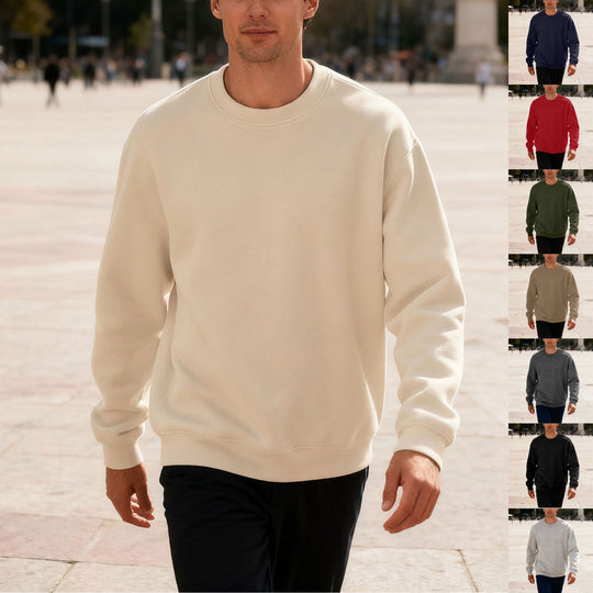 Herren bequemer Sweatshirt mit relaxed-fit Schnitt und elastischen Bündchen EB