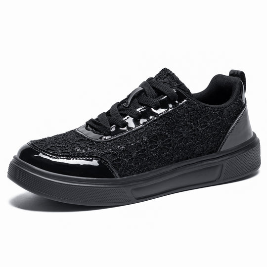 Damen Sneakers mit filigraner Spitzenoptik und dämpfender Sohle EB