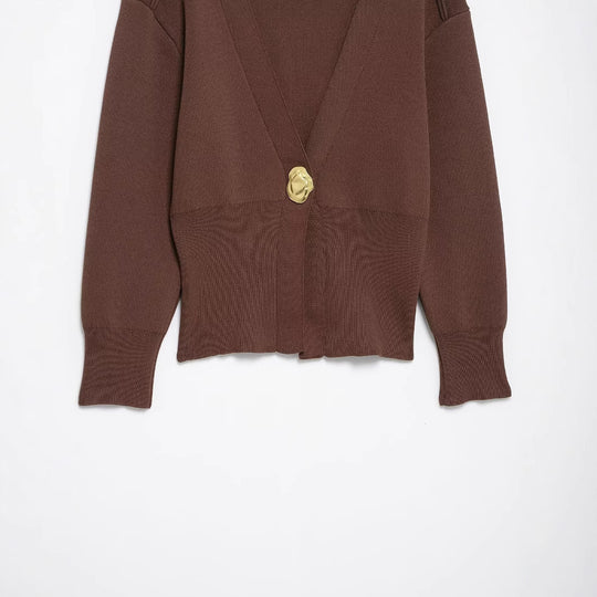 Damen lässige Strickjacke mit dekorativen Knopfdetails und elegantem Schnitt EB