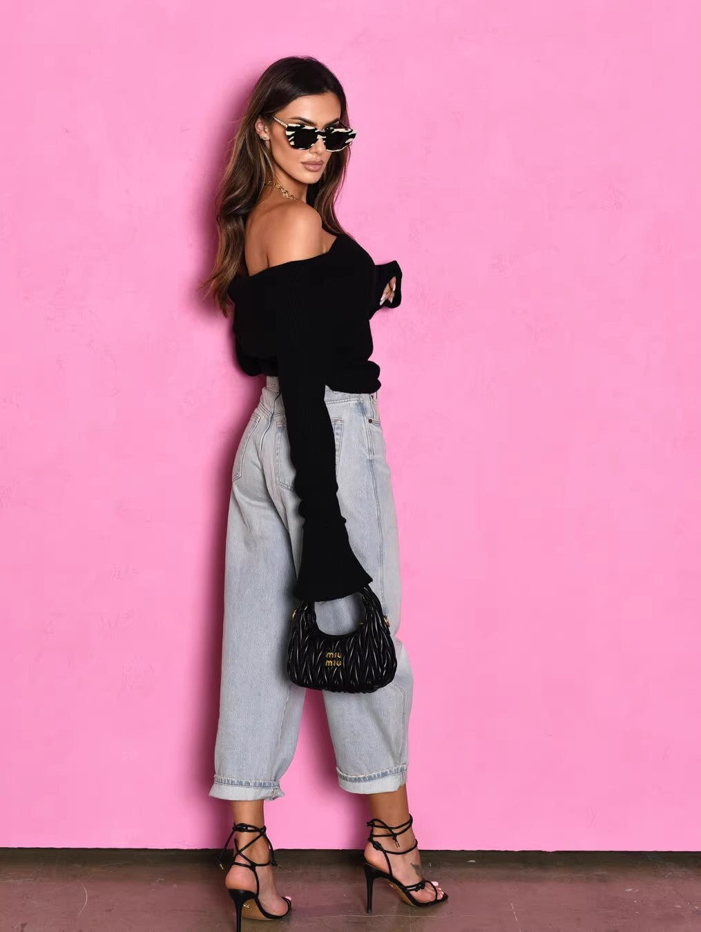 Damen Off-Shoulder Strickpullover mit eleganter Passform EB