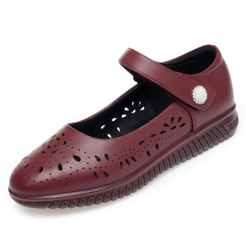 Damen Elegante und luftige Ballerinas mit verstellbarem Riemen EB