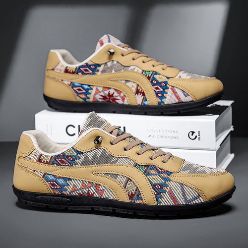 Damen Modische Sneakers mit Ethno-Muster und komfortablem Fußbett EB